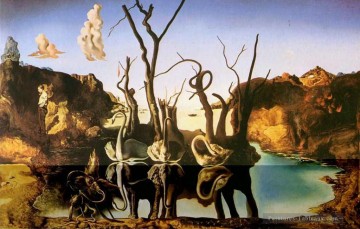 Swans Reflecting Elephants Salvador Dali Oil Paintings